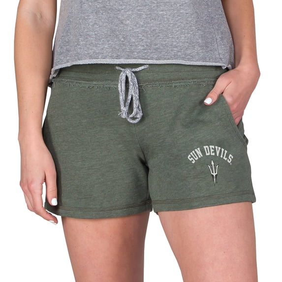 Women's-Concepts Sport Green Arizona State Sun Devils Mainstream French Terry Tri-Blend Shorts