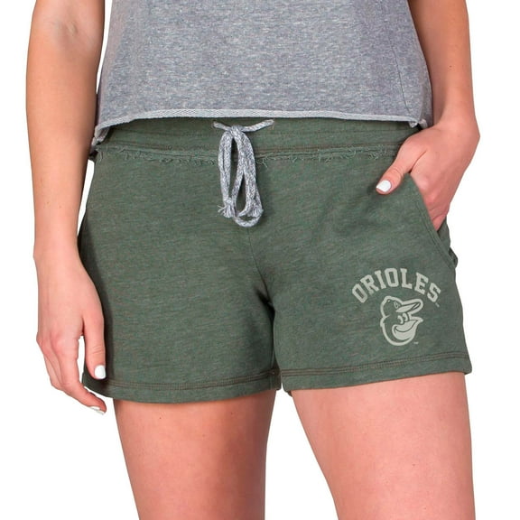 Women's Concepts Sport Green Baltimore Orioles Mainstream French Terry Tri-Blend Shorts