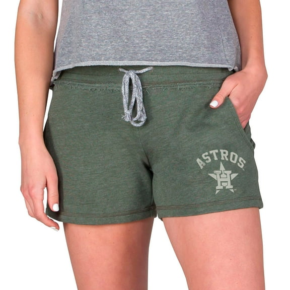 Women's Concepts Sport Green Houston Astros Mainstream French Terry Tri-Blend Shorts