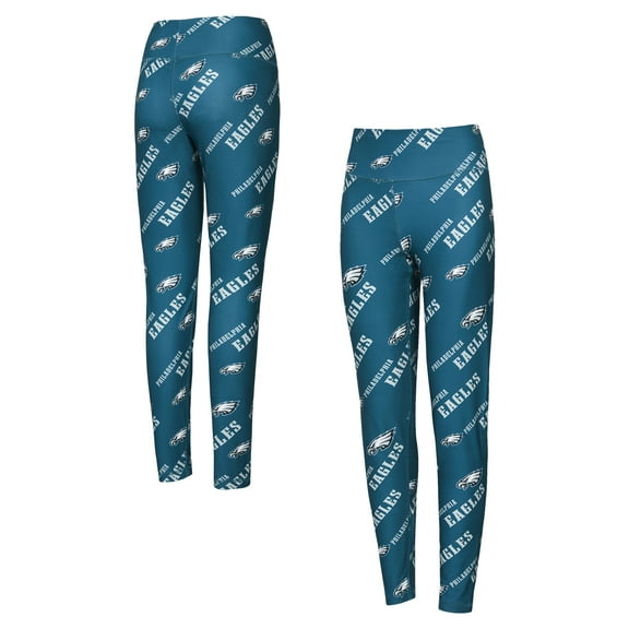 Women's Concepts Sport Green Philadelphia Eagles Breakthrough Allover Print Knit Sleep Leggings