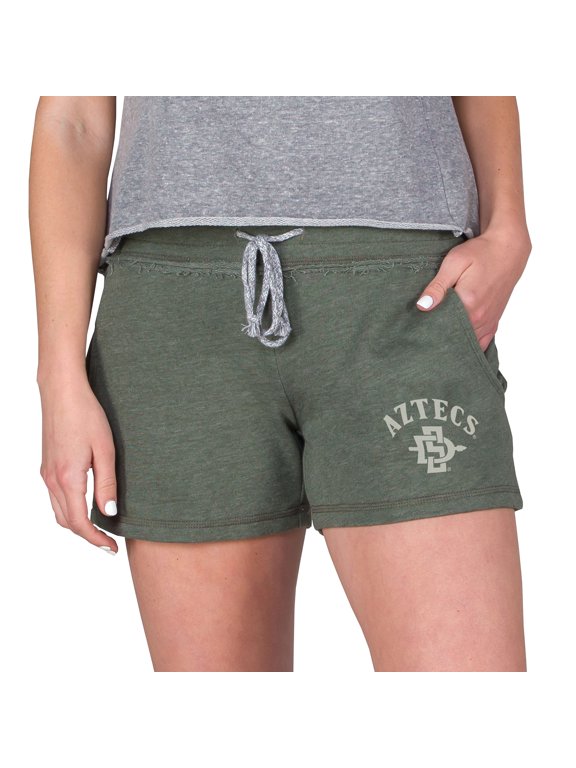 Women's-Concepts Sport Green San Diego State Aztecs Mainstream French Terry Tri-Blend Shorts