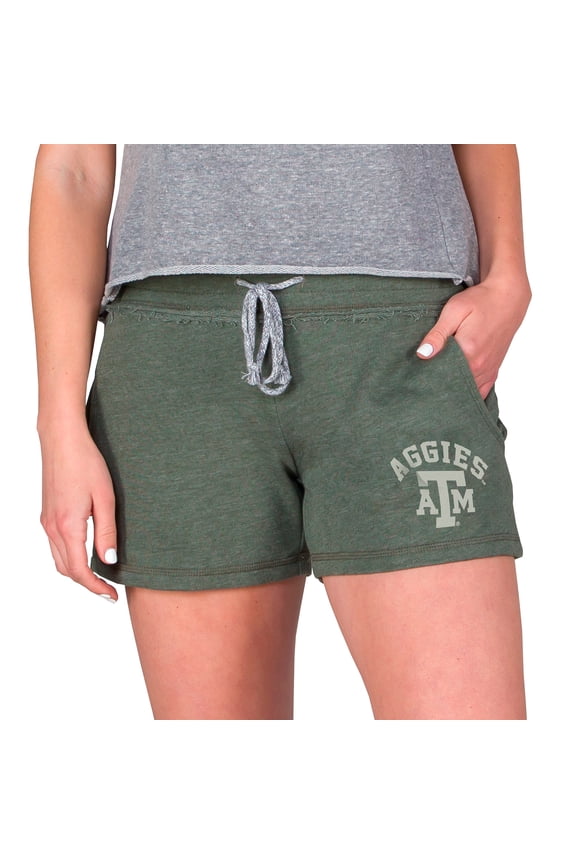 Women's-Concepts Sport Green Texas A&M Aggies Mainstream French Terry Tri-Blend Shorts