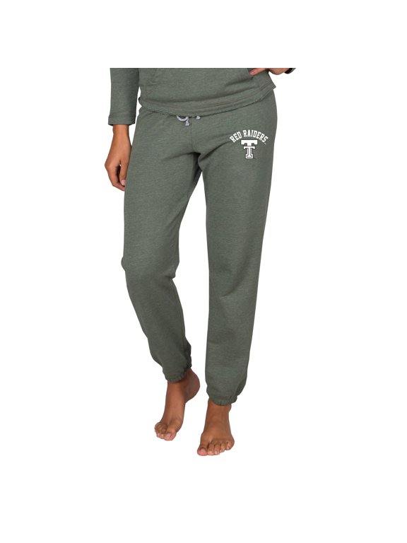 Women's-Concepts Sport Green Texas Tech Red Raiders Mainstream French Terry Tri-Blend Sweatpants