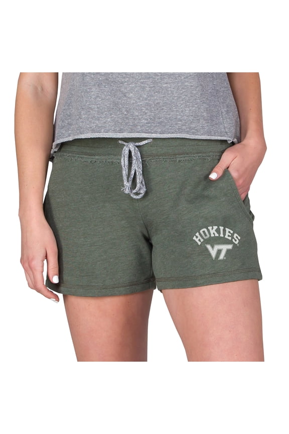 Women's-Concepts Sport Green Virginia Tech Hokies Mainstream French Terry Tri-Blend Shorts
