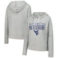 thumbnail image 1 of Women's Concepts Sport Heather Gray West Virginia Mountaineers Juniper Soft Modest Cropped Long Sleeve Hoodie Top, 1 of 3