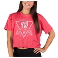 thumbnail image 1 of Women's-Concepts Sport  Heather Red Washington Nationals Distressed Quest Boxy Cropped Top, 1 of 1