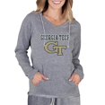 thumbnail image 1 of Women's Concepts Sport Heathered Gray Georgia Tech Yellow Jackets Mainstream Lightweight Terry Pullover Hoodie, 1 of 1