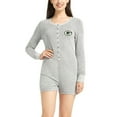 thumbnail image 1 of Women's Concepts Sport Heathered Gray Green Bay Packers Venture Sweater Romper, 1 of 1