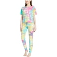 thumbnail image 1 of Women's Concepts Sport Michigan State Spartans Velodrome Tie-Dye Top & Jogger Pants Set, 1 of 1