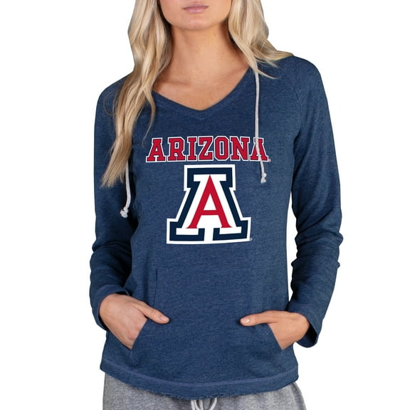 Women's Concepts Sport Navy Arizona Wildcats Mainstream Lightweight Terry Pullover Hoodie