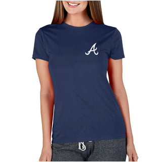 Women's Concepts Sport White/Navy Atlanta Braves Long Sleeve V-Neck T-Shirt & Gauge Pants Sleep Set Size: Medium