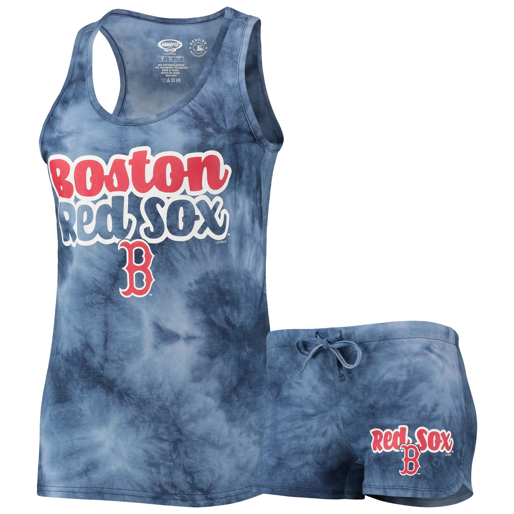 Women's Navy Boston Red Sox Plus Size Racerback Tank Top