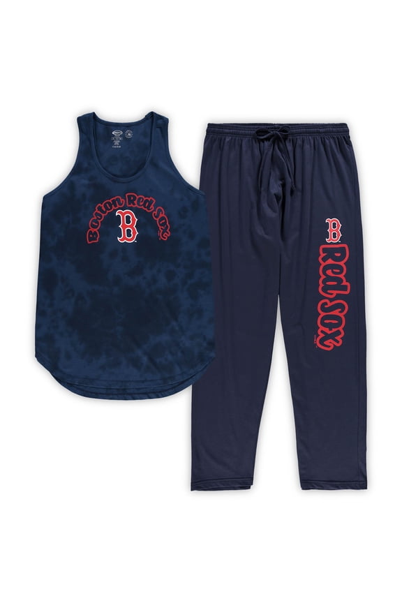 Women's Concepts Sport Navy Boston Red Sox Plus Size Jersey Tank Top & Pants Sleep Set