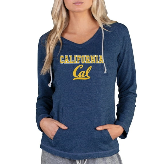 Women's Concepts Sport Navy Cal Bears Mainstream Lightweight Terry Pullover Hoodie