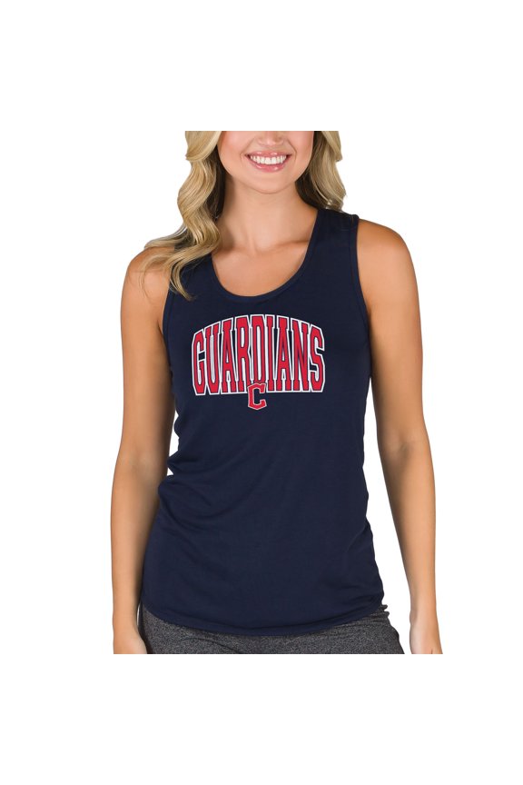 Women's Concepts Sport  Navy Cleveland Guardians Marathon Racerback Tank Top