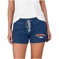 thumbnail image 1 of Women's Concepts Sport Navy Denver Broncos Mainstream Terry Shorts, 1 of 2