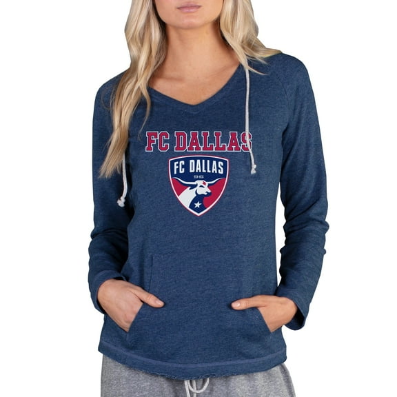 Women's Concepts Sport Navy FC Dallas Mainstream Terry Pullover Hoodie