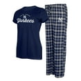 thumbnail image 1 of Women's Concepts Sport Navy/Gray New York Yankees Arctic T-Shirt & Flannel Pants Sleep Set, 1 of 3