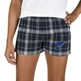 thumbnail image 1 of Women's Concepts Sport Navy/Gray St. Louis Blues Ultimate Flannel Shorts, 1 of 1