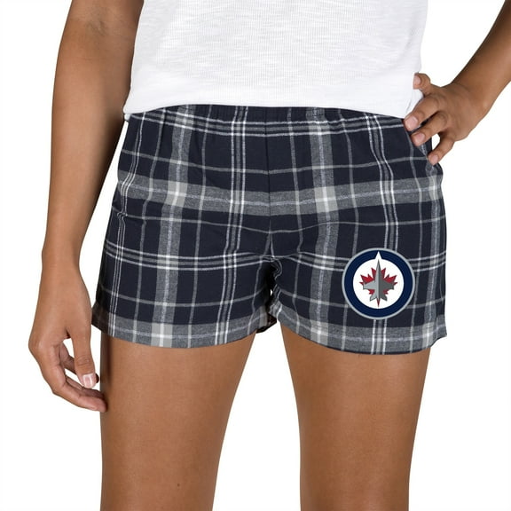 Women's Concepts Sport Navy/Gray Winnipeg Jets Ultimate Flannel Shorts