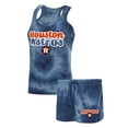 thumbnail image 1 of Women's Concepts Sport Navy Houston Astros Billboard Racerback Tank Top & Shorts Set, 1 of 5