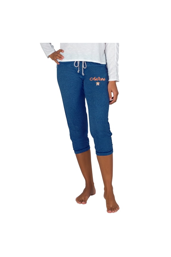 Women's Concepts Sport  Navy Houston Astros Quest Knit Capri Pants