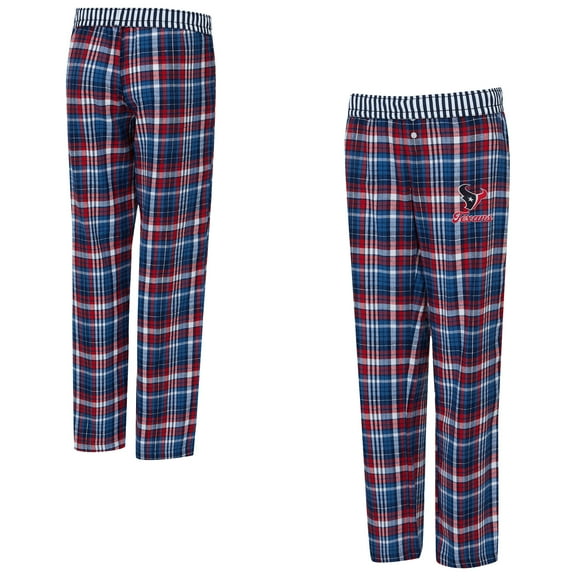 Women's Concepts Sport Navy Houston Texans Laney Plaid Tri-Blend Pants