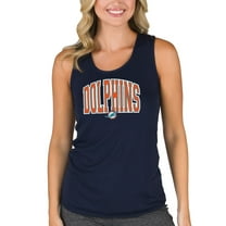 Women's Concepts Sport Navy Miami Dolphins Marathon Racer Back Tank Top