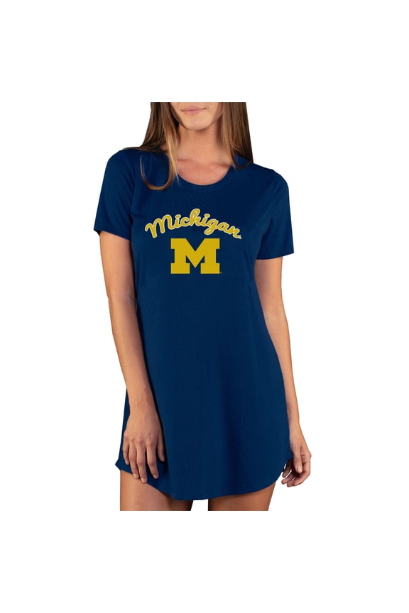 Women's Concepts Sport Navy Michigan Wolverines Marathon Nightshirt