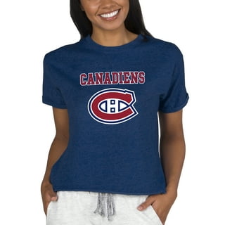 Montreal Canadiens Tommy Hilfiger Women's Zoey - Tri-Blend Raglan Pullover  Sweatshirt & Pants Lounge Set - Black