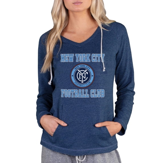 Women's Concepts Sport Navy New York City FC Mainstream Terry Pullover Hoodie