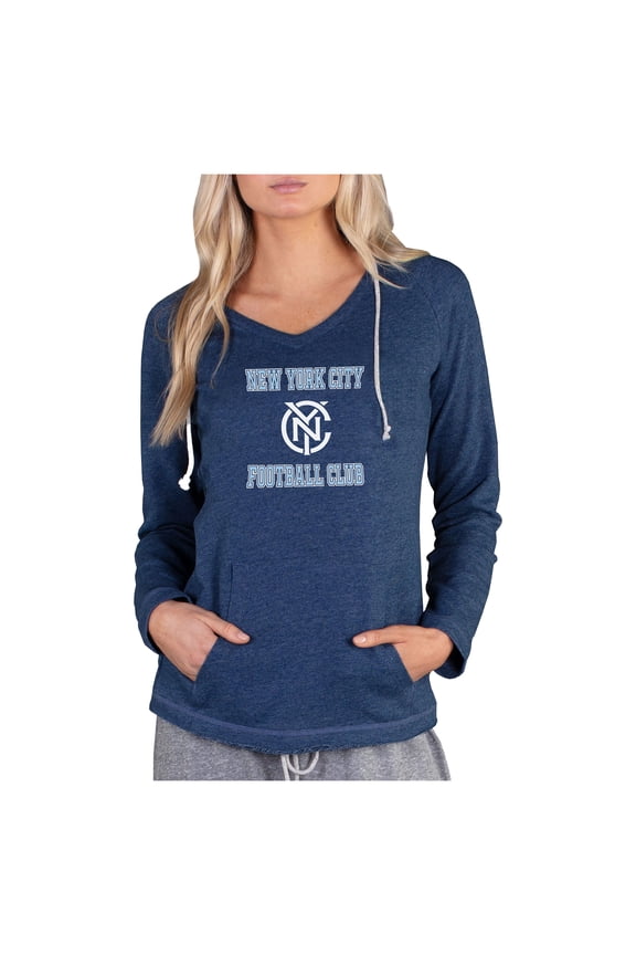 Women's Concepts Sport Navy New York City FC Mainstream Terry Pullover Hoodie