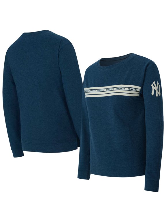 Women's Concepts Sport Navy New York Yankees Birch French Terry Long Sleeve T-Shirt