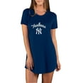 thumbnail image 1 of Women's Concepts Sport Navy New York Yankees Marathon Knit Nightshirt, 1 of 1