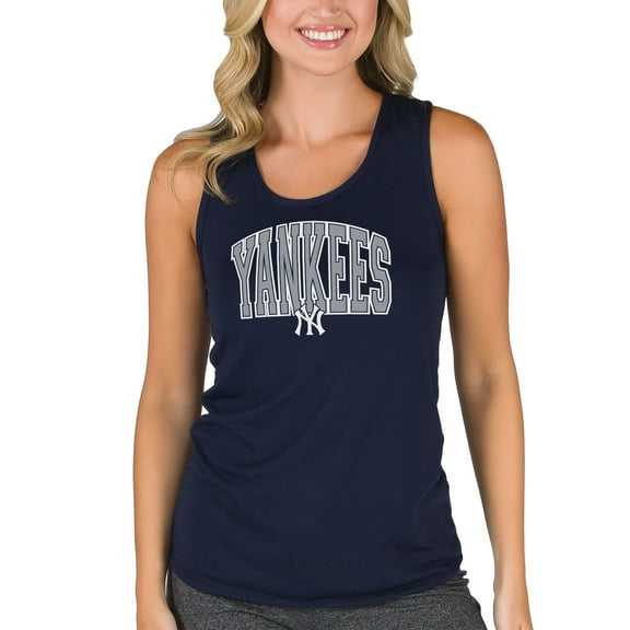 Women's Concepts Sport Navy New York Yankees Marathon Racerback Tank Top
