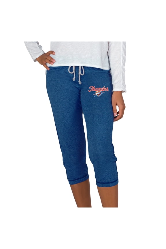 Women's Concepts Sport Navy Oklahoma City Thunder Quest Knit Capri Pants