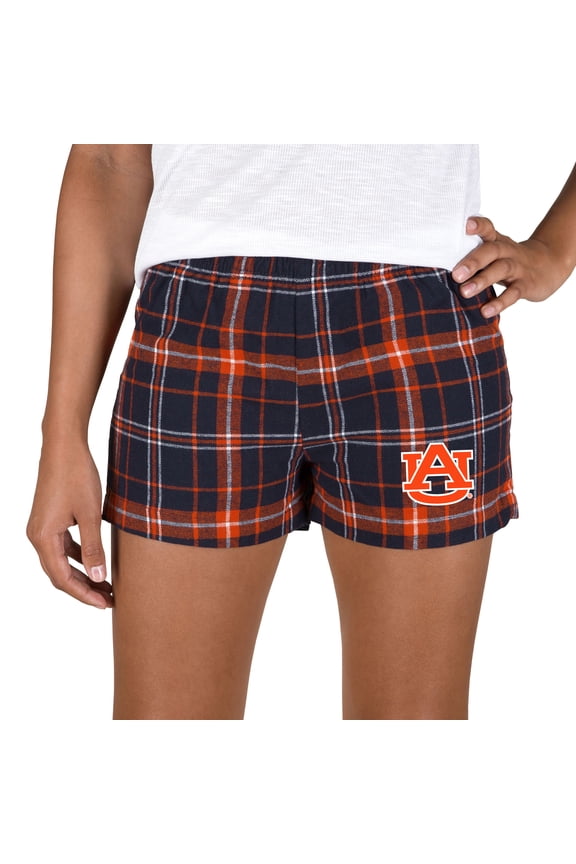 Women's Concepts Sport Navy/Orange Auburn Tigers Ultimate Flannel Shorts