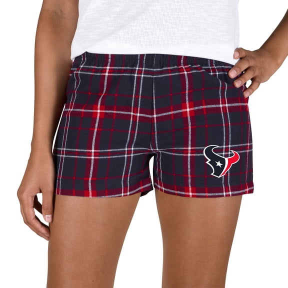 Women's Concepts Sport Navy/Red Houston Texans Ultimate Flannel Shorts
