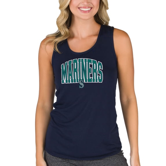 Women's Concepts Sport Navy Seattle Mariners Marathon Racerback Tank Top