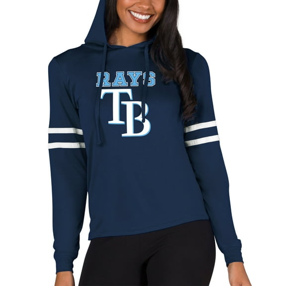 Women's Concepts Sport  Navy Tampa Bay Rays Marathon Lightweight Lounge Pullover Hoodie