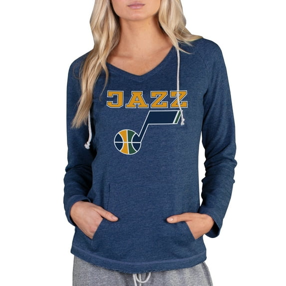 Women's Concepts Sport Navy Utah Jazz Mainstream Terry Hooded Top