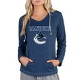 thumbnail image 1 of Women's Concepts Sport Navy Vancouver Canucks Mainstream Terry Tri-Blend Long Sleeve Hooded Top, 1 of 1