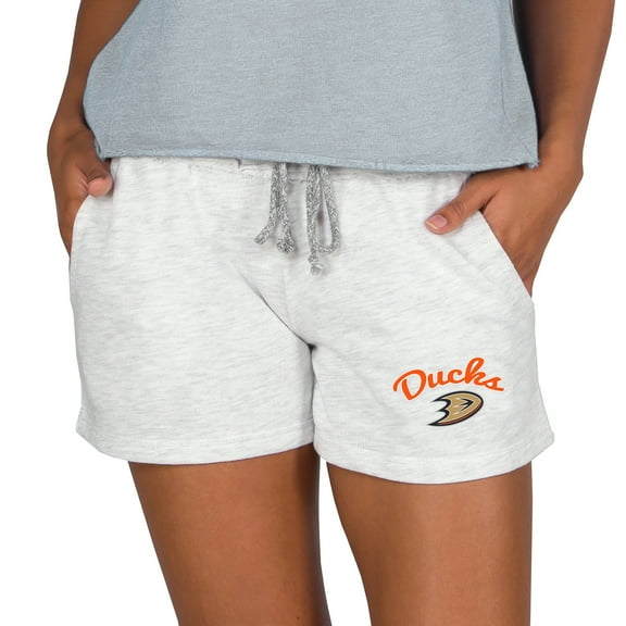 Women's Concepts Sport Oatmeal Anaheim Ducks Mainstream Terry Lounge Shorts
