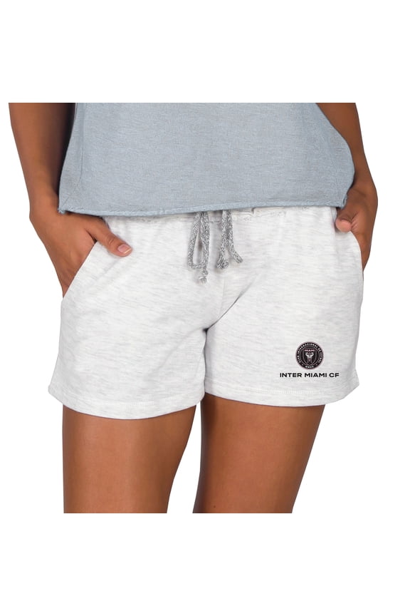 Women's Concepts Sport Oatmeal Inter Miami CF Mainstream Terry Shorts