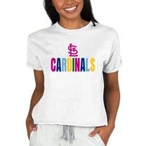 Women's Concepts Sport  Oatmeal St. Louis Cardinals Mainstream Terry Sweatshirt