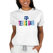 Women's Concepts Sport Oatmeal Texas A&M Aggies Tri-Blend Mainstream Terry Short Sleeve Sweatshirt Top
