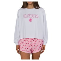 Women's Concepts Sport Pink Baltimore Orioles Lyric Knit Long Sleeve Top & Short Set