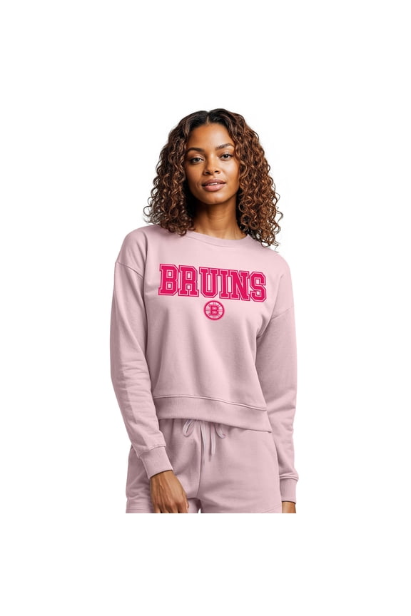 Women's Concepts Sport Pink Boston Bruins Tonal Pullover Sweatshirt