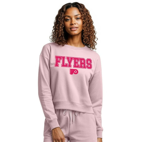 Women's Concepts Sport Pink Philadelphia Flyers Tonal Pullover Sweatshirt