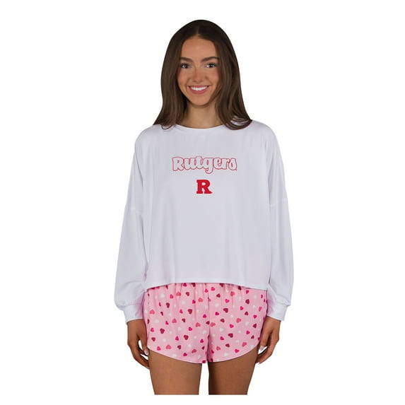 Women's Concepts Sport Rutgers Scarlet Knights Lyric Knit Long Sleeve Top & Short Set